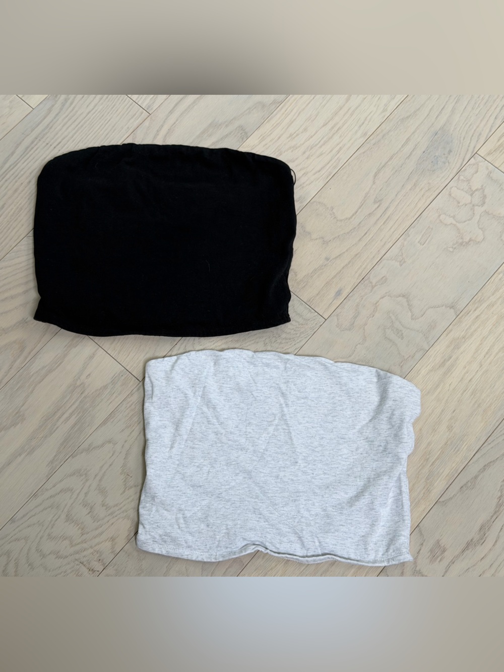 Garage Black and Light Gray Tube Tops - Set of 2 Bundle